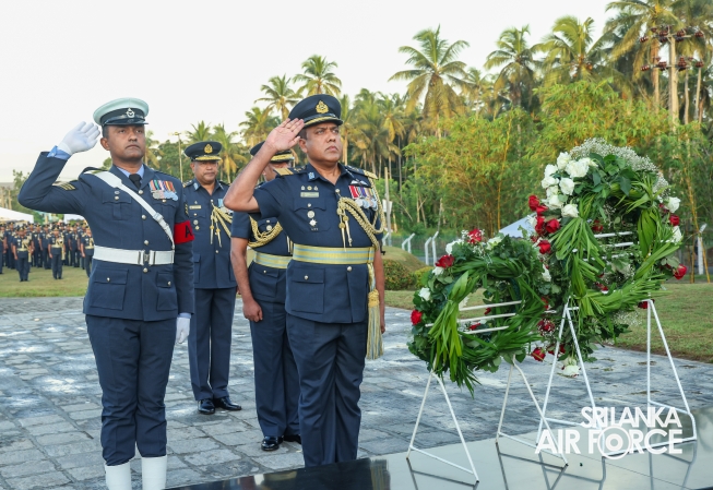 SLAF FALLEN WAR HEROES HONOURED AT THE WAR HEROES MONUMENT SLAF TRADE TRAINING SCHOOL, EKALA